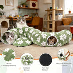 Cat Tunnel Bed with Interactive Cat Toys - Cat Tunnels for Indoor Cats | Donut Tunnel with Hideaway & Cushion, and Interactive Toys for Kitten, A Peekaboo Cave That'S Perfect for Indoor Pets to Play