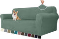MAXIJIN Couch Covers for 3 Cushion Couch Sofa (71"-91"), 1-Piece Stretch Sofa Cover Slipcover Furniture Protector with Elastic Bottom for Kids,Dogs (Large, Diamond Pattern Pea Green)