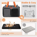 Cat Pet Dog Carrier Soft Sided Airline Approved, Large Foldable Travel Cat Bag for Kittens & Puppies Up to 15 Lbs, Top Loading Mesh, Expandable Breathable Comfort for Transport Scenarios