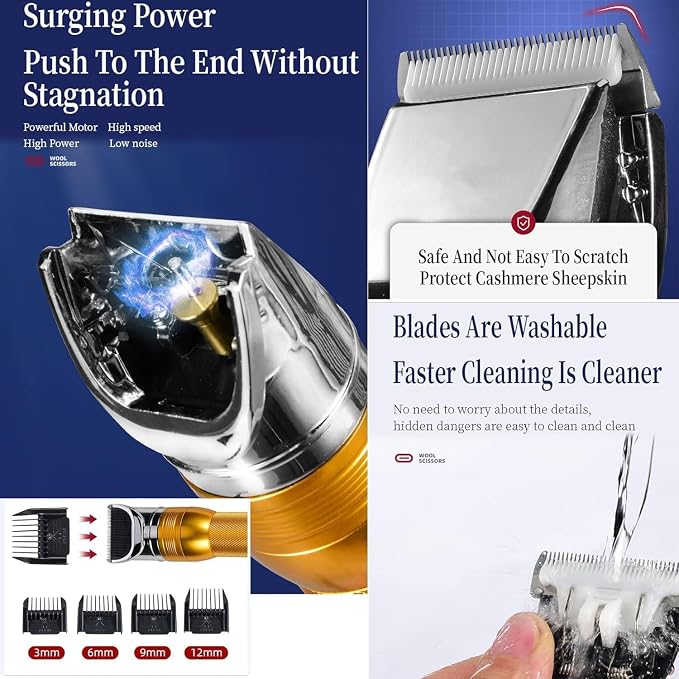 Dog Grooming Clippers Sheep Shears Horse Pet Thick Hair Trimmer | Powerful Electric professional dog clippers,heavy duty cat shaver,long matted thick coat Farm Livestock fur trimmers