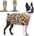 FUAMEY Dog Surgery Recovery Suit, Soft Breathable Neuter Suit for Male Dogs | Post Neuter Surgery Suit, Alternative to Cone of Shame, Wound Care for Dogs, Anti-lick Dog Recovery Suit Brown Leopard L