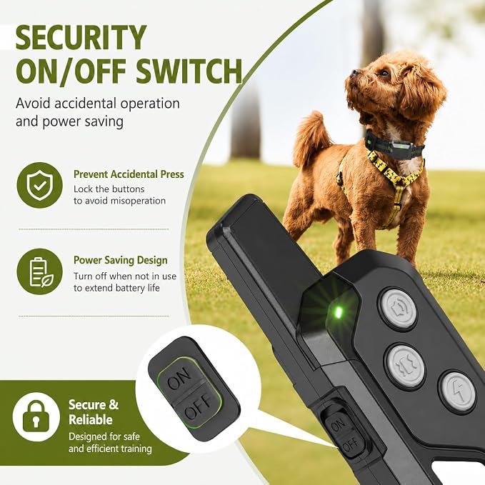 Shock Collar for Dogs, Dog Training Collar with Remote Control for 2 Dogs, 3 Training Modes with Beep, Vibration and Satic, Waterproof, Rechargeable for Large Medium