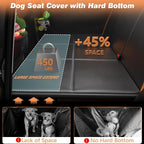 Gusil Back Seat Extender for Dogs: Mobile Cozy Pet Den! Skin-Safe Padding, Heavy-Duty PU Leather with Hard Bottom, 450lb Capacity-Waterproof, Non-Slip, 45% More Space (Fits Cars, SUVs & Small Trucks)