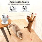 Saolife Laser Cat Toys for Indoor Cats, Truly Random Trjajectory, Suction Cup Design, Run Quiet, Interactive Cat Toy Automatic