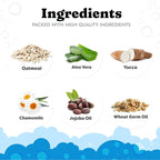 Oatmeal Shampoo for Dogs - Helps Dry Coats & Itchy Sensitive Skin, 16 oz | Aloe Vera, Chamomile, Jojoba Oil, Vitamin E, No Parabens or Artificial Dyes