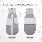Hsei Cat Grooming Wrap for Cutting Nails with Nail Clipper and File,Medium