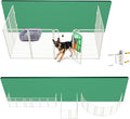 FXW Homeplus Indoor Dog Playpen with Fence-to-Wall Anchors, 45" H, 8 Panels | Calm Indoor Play Area, 4 Wall Anchors for Flexible Boundaries, for Large Dogs, Patented
