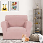 MAXIJIN Chair Covers for Living Room 1 Piece Stretch Sofa Chair Slipcovers with Arms (31"-46") Furniture Protector for Dog Pet Couch Armchair Cover (Chair, Diamond Pattern Dusty Pink)