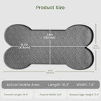 PWTAA Dog Food Mat Anti-Slip Silicone Dog Bowl Mat Thicker Pet Placemat Waterproof Cat Feeder Pad with Raised Edge Puppy Kitten Feeding Mats Suitable Small Medium-Sized Dogs Cats Eating Tray - 2PCS