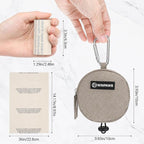 Dog Poop Bag Holder for Leashes- Dog Treat Pouch with Waterproof Zipper,Puppy Training Small Bag with Carabiner & Bungee Toggle,Two Pockets for Dry or Wet Treats-Pet Travel Walking Essentials (Khaki)
