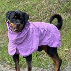 Spark Paws Dog Raincoat, Waterproof Windproof Rain Jacket, for Small Medium Large Extra Large Dogs, Reflective Breathable Full-Body Coverage Dry Suit - Purple - 3XL