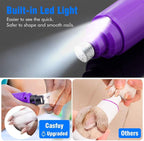 Casfuy Dog Nail Grinder with LED Light - Upgraded 2-Speed Electric Pet Nail Trimmer Powerful Painless Paws Grooming & Smoothing for Small Medium Large Dogs & Cats (Purple)