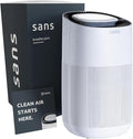 Sans True HEPA Air Purifier for Extra Large Rooms (1,854 sq ft) | UV-C Light Layer & Carbon Odor Absorption | Quiet 25dB Auto-Mode, Captures Smoke, Dust & Allergens (White)