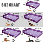 Patas Lague Orthopedic Large Dog Bed Pet Sofa Beds 36''X24'' Purple | L Bolster Egg-Crate Foam Dog Couch For Large Sized Dogs, Waterproof Removable Washable Cover, Pet Mat with Nonskid Bottom