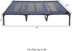 Elevated Dog Bed - 48x35.5-Inch Portable Pet Bed with Non-Slip Feet - Indoor/Outdoor Dog Cot or Puppy Bed for Pets up to 110lbs by PETMAKER (Blue)