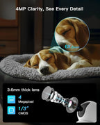 ARENTI 360° View 4MP 5G WiFi 6 Pet Camera P2F 2PC with 64G Local Storage | Pan/Tilt, Auto Tracking, AI Human/Motion/Sound Detection, Night Vision, 2-Way Audio, Custom Zones, Timer Cruise, Sleep Mode