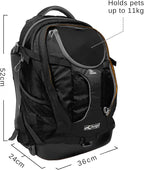 Kurgo G-Train Pet Carrier Backpack, Navy Blue | Cat & Dog Daypack for Outdoors & Travel, Waterproof Bottom, Ventilated Mesh Panels, Storage Pockets, For Pets up to 25Lbs