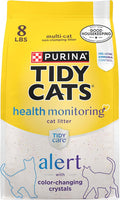 Purina Tidy Cats Care Alert Health Monitoring Litter, 8 lb | Non-clumping color changing crystal litter with long-lasting ammonia odor control