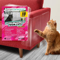 Panther Armor Cat Furniture Protector, 18 Clear Sheets with Twist Pins | Solid barrier shield, not a sticky deterrent. Couch protector from cat claws. 9 XL plus 9 large sheets, removable