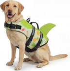 ASENKU Dog Life Jacket - Pet Safety Vest for Swimming & Boating, Shark Life Jacket with Floatation, Dog Lifesavers Swimsuits for Small Medium Large Dogs (Fruit, 2XL)