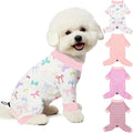 Bienbee Dog Pajamas, 4 Pack Adjustable Onesies for Small to Large Dogs M | Dog Shedding Suit with Soft Fabric, Breathable & Stretchy, and Adjustable Back Length for Sleeping Lounging and Daily Use