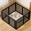 Dog Playpen, Clear Dog Pen, Dog Pen Indoor, Easy to Install and Remove Dog Play Pen, Puppy Playpen Suitable for Dogs, Cats,Dog Playpen Indoor (Black, 30.3 inch Height, 8 Panels)