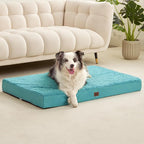 EHEYCIGA Orthopedic Dog Bed Extra Large with Removable Washable Cover,50x36 | Egg Crate Foam Support,Durable Oxford fabric,Non-Slip Bottom,Machine Washable,Soft Waterproof Plush Pet Bed Mat For Crate