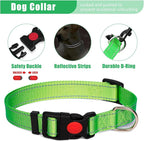 No Pull Dog Harness Adjustable Collar & Leash Set - Dog Halter Harnesses Collapsible Bowls & Poop Bag Dispenser Muzzle ID Tags Toys Fits Small Medium Large Dogs (Green-L)