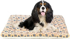 Mora Pets Dog Bed Crate Pad Ultra Soft Pet Bed with Cute Star Print Washable Crate Mat for Large Medium Small Dogs Reversible Fleece Dog Crate Kennel Mat Cat Bed Liner 29 x 21 inch Brown