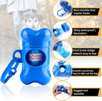 Arroyner 10 Pack Bone Shaped Poop Bag Dispenser Pet Waste Disposal Bag Dispenser (Random Color)