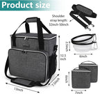 BAGLHER Dog Travel Bag, Pet Travel Bag (ALL Pet Travel Supplies), With 2 Pet Food Containers and 2 Collapsible Silicone Bowls; Essential Kits for Pet Travel Grey