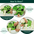 Kuoser Dog Life Jacket, High Flotation Reflective Dog Life Vest, Green, XL | Adjustable Dog Lifejackets for Small Medium Large Dogs, Lifevest with Rescue Handle for Swimming, Boating, Lake, Beach & Pool