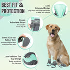 SlowTon Dog Shoes for Large Small Medium Dogs - Breathable Dog Boots for Summer Hot Pavement, Paw Protector for Outdoor Walking Winter Snow, Anti-Slip Rubber Dog Booties for Hardwood Floor (GR, 8)