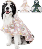Dog Raincoat,Dog Rain Jacket Poncho with Hood and Leash Hole(Rabbit,3XL) | Windproof,Waterproof,Leash Loop,Adjustable,Rabbit Design