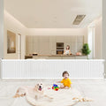 Pawtners Retractable Baby Gates Extra Wide, 41" Tall x 120" Wide, White | Dog Gate Indoor for Stairs, Pet Gate with Support Rods for Doorways Hallways Indoor & Outdoor