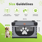 Loobani Foldable Dog Playpen Indoor/Outdoor,1 Min Setup, 43.3"x43.3"x27.1" | 690D Oxford Fabric & Reinforced Steel/Iron Frame, Portable Puppy Playpen With Rugged Carry Bag For Home &Travel
