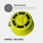 Dog Bowl with Spill-Proof Travel Lid, Yellow Green, 7-Cup Bowl | Yellow Green 7-Cup Dog Bowl, Spill-Proof Travel Lid, BPA-Free, Rust-Proof, Shock-Resistant, Stackable and Dishwasher Safe