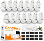 Official Replacement Filters for Pet Water Fountain | 15 Pack Replacement Filters - Self-Designed Filtration System - Easy Filter Changes - Compatible with SohoTeco Fountains
