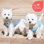 KYEESE 2Pack Dog Shirt, Lightweight Sun Protection Sleeveless Dog T Shirts for Small Dogs Boy, Breathable Pet Reflective Tank Top Summer Dogs Clothes for Outdoor Walking, Grey+Sky Blue, M
