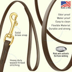 Viper Biothane K9 Working Dog Leash Waterproof Lead for Tracking Training Schutzhund Odor-Proof Long Line with Solid Brass Snap for Puppy Medium and Large Dogs, 10ft Dark Chocolate Brown