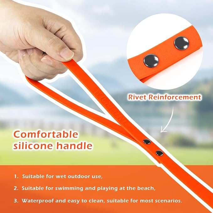 Wolfone Waterproof Dog Leash 50FT Long Line Recall Training Lead | 50FT Dog Leash Durable PVC coated long line with easy clean surface strong nylon core for recall training and outdoor use