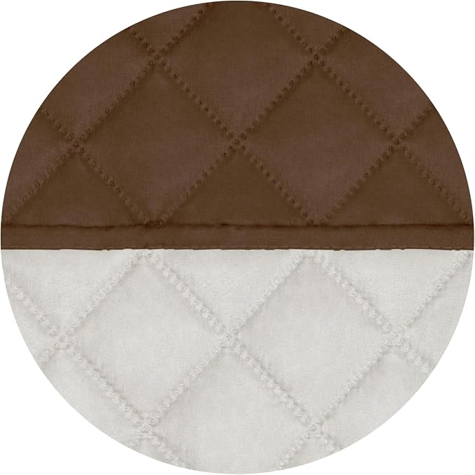 PureFit Reversible Quilted Sofa Cover Dog Couch Covers for Sofa, 66 in | Coffee/Ivory, Water Resistant Couch Protector, Washable Pet Couch Cover with Non Slip and Elastic Straps For Kids
