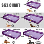 Patas Lague Orthopedic Medium Dog Bed Pet Sofa Beds 30''X20''Purple | L Bolster Egg-Crate Foam Dog Couch For Medium Dogs, Waterproof Removable Washable Cover, Pet Mat with Nonskid Bottom