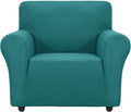 ZNSAYOTX Super Stretch Chair Slipcover Universal Sofa Chair Covers for Living Room Dogs Pet Furniture Protector Spandex Armchair Slipcovers with Anti Slip Foam Sticks (Peacock Teal, Chair)