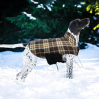 Kuoser Waterproof Dog Coat, Reversible Dog Jacket for Large Dogs | Adjustable Durable Doggie Winter Coat for Groowing Puppies Warm Puppy Cold Weather Apparel, Dark Brown L