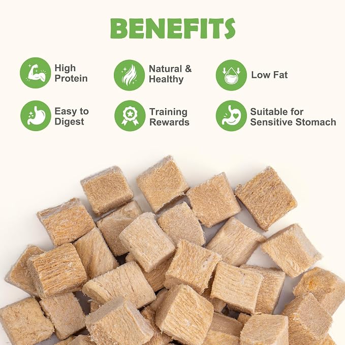 Freeze-Dried Duck Treats for Dogs and Cats, 5.3 oz | Single Ingredient, High Protein Recipe, Grain-Free Snack, Food Topper Use, Training Treats