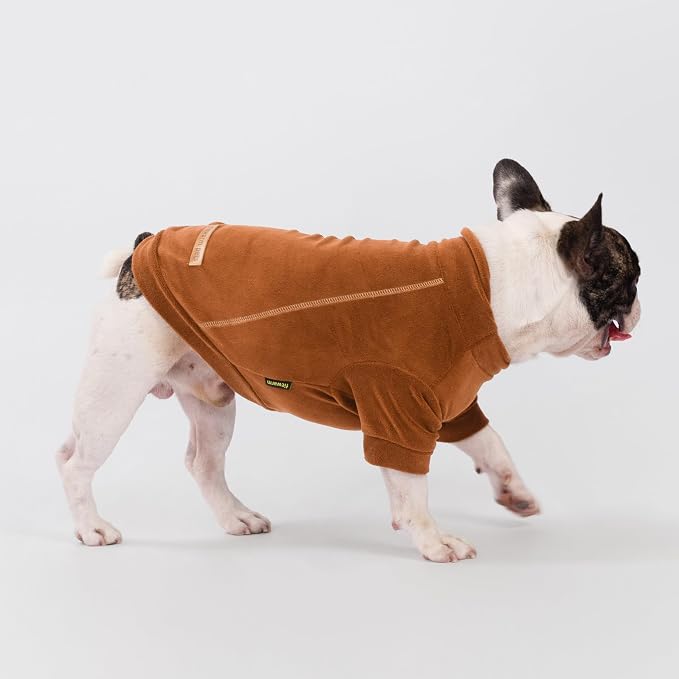 Fitwarm 3 Pack Classic Fleece Dog Sweater, Turtleneck Dog Sweatshirt, Winter Clothes for Small Dogs Boy Girl, Pet Pullover Jumper, Cat Apparel, Orange, Yellow, Coffee, XS