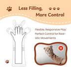 Cat Wrestling Glove, 22 inch Cat Puppet Wrestler with 5 Catnip Pouches & 3 Layer Resistant Protection, Interactive Cat Toy with Treat Pocket for Boredom Relief & Mental Stimulation
