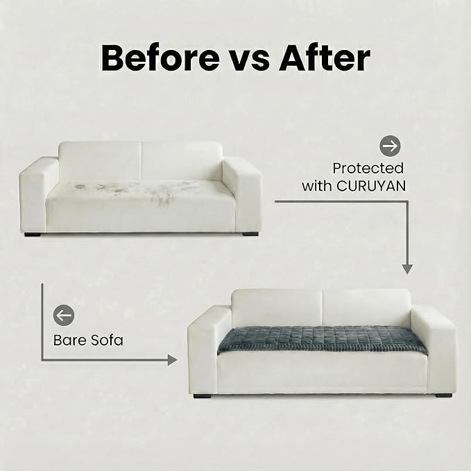 Non-Slip Sectional Couch Covers, Washable Pet Friendly Furniture Protector for Dogs Cats, Soft Thick Slipcover for L-Shaped Sofa (Sold by Piece, Not Set) (Dark Grey, 27.6"x70.5")