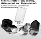 Sfozstra 8L Raised Pet Water Dispenser: Large Breed Comfort | Gravity Fed /304 Stainless Steel Bowl/No Filter Replacement/ Spill Resistant Base /Dishwasher Safe / Kitchen Living Room Use
